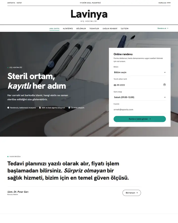 Tema 10 – Minimal tasarım önizlemesi