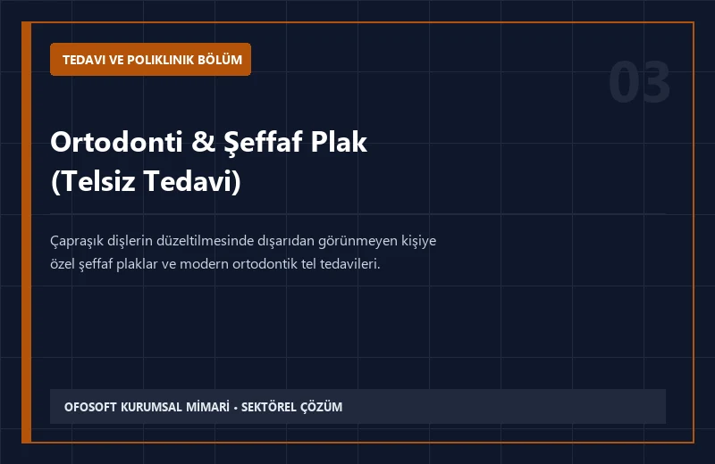 Ortodonti & Şeffaf Plak (Telsiz Tedavi)
