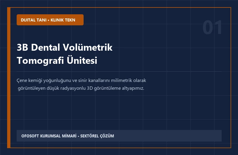 3B Dental Volümetrik Tomografi Ünitesi